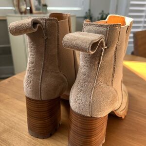 See By Chloe Beige Suede Heeled Boots